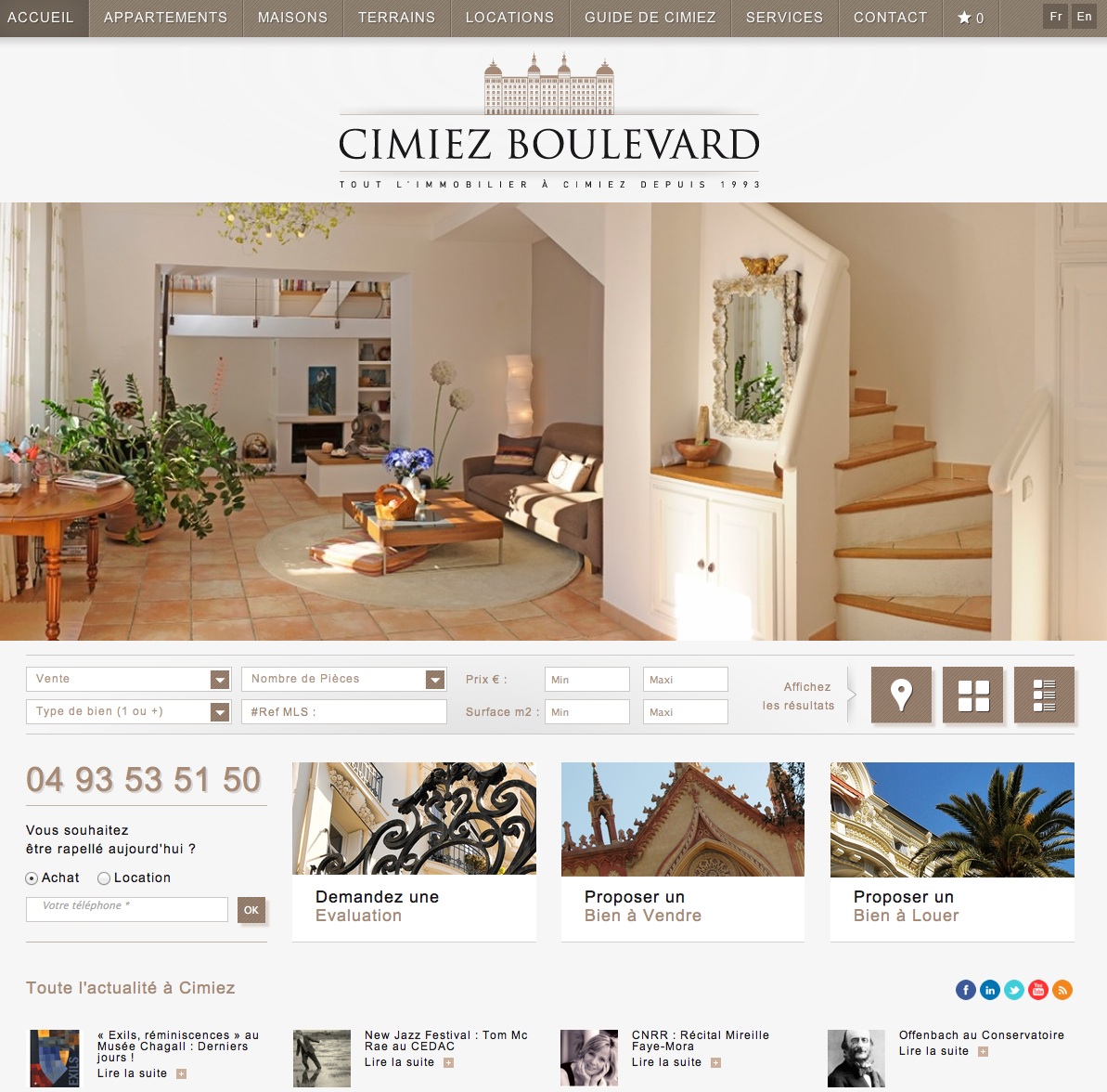 Un nouveau site web pour Cimiez Boulevard
